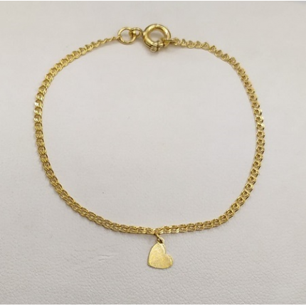 PULSEIRA OURO AMARELO 9K LOVE CRIANÇA