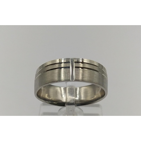 ALIANÇA PRATA RODEADA ACETINADO FINO