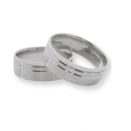 ALIANÇA PRATA RODEADA ACETINADO FINO