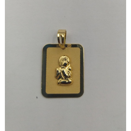 MEDALHA OURO AMARELO 19K