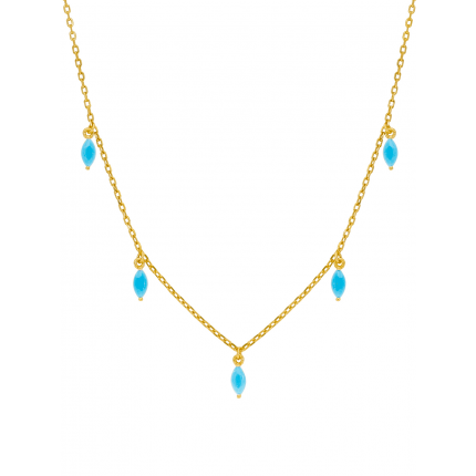 COLAR PRATA DOURADA MAREA 