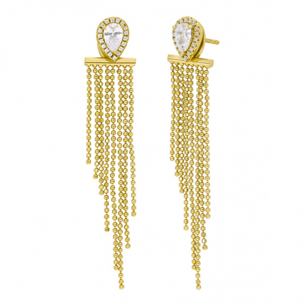 BRINCOS PRATA RODEADA MAREA ''ZOE''