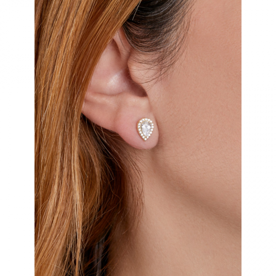 BRINCOS PRATA RODEADA MAREA ''ZOE''