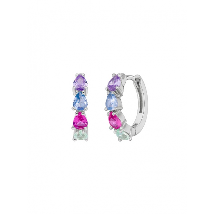 Argolas Prata Rodeada Marea 