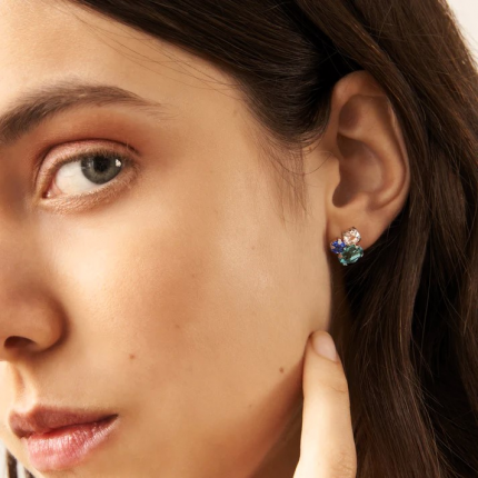 Brincos Prata Rodeada Victória Cruz  Brincos Prata Rodeada Victória Cruz