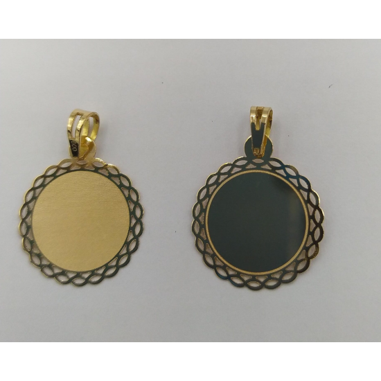 MEDALHA OURO AMARELO 19K