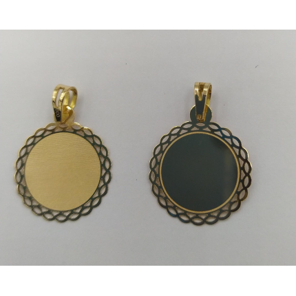MEDALHA OURO AMARELO 19K