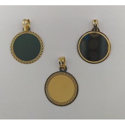 MEDALHA OURO AMARELO 19K