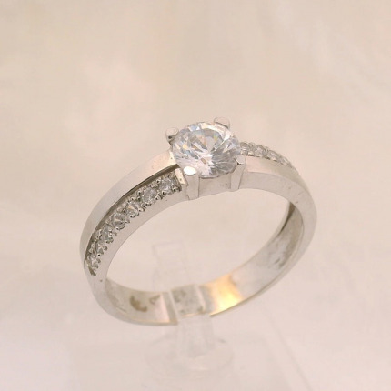 ANEL OURO BRANCO 9K