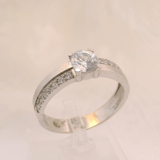 ANEL OURO BRANCO 9K