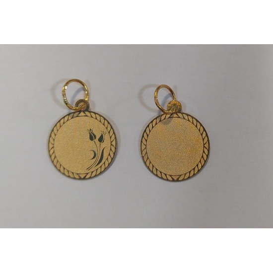 MEDALHA OURO AMARELO 19K