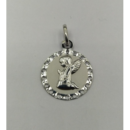 MEDALHA PRATA RODEADA