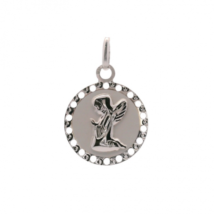 MEDALHA PRATA RODEADA
