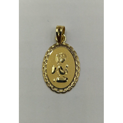 MEDALHA OURO AMARELO 19K