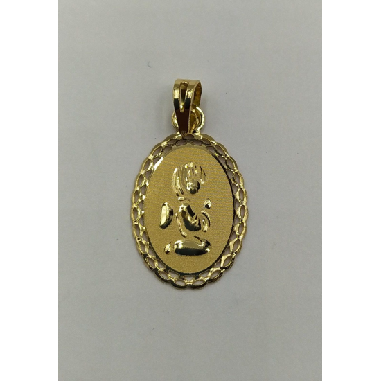 MEDALHA OURO AMARELO 19K