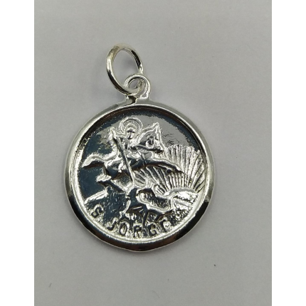 MEDALHA PRATA RODEADA