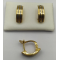 BRINCOS BICOLOR OURO 19K
