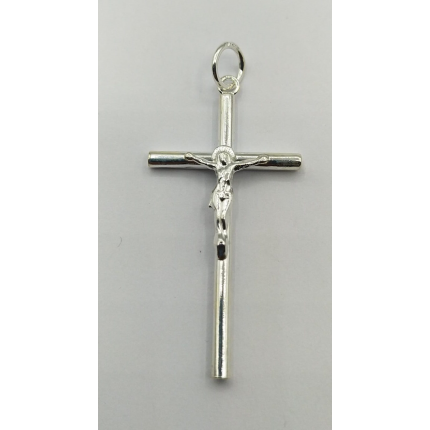 CRUCIFIXO PRATA RODEADA