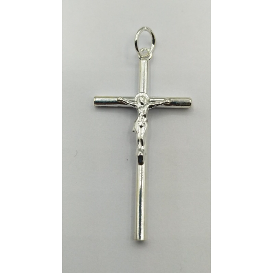 CRUCIFIXO PRATA RODEADA