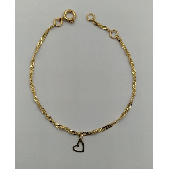 Pulseira Ouro Amarelo 9k Love Criança