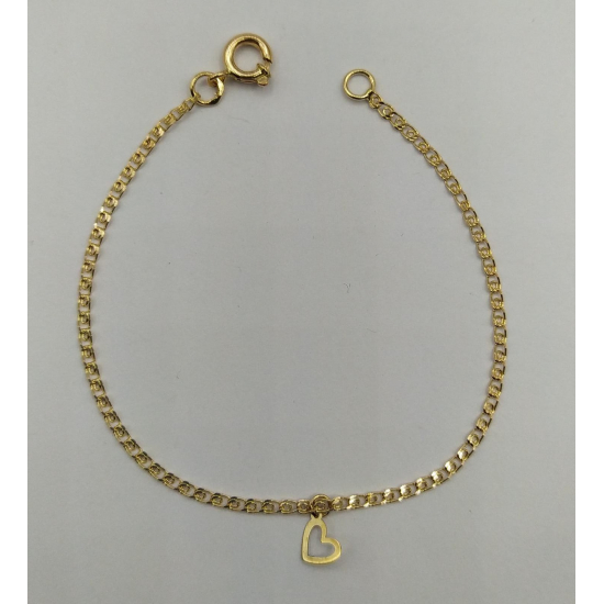 Pulseira Ouro Amarelo 9k Love Criança