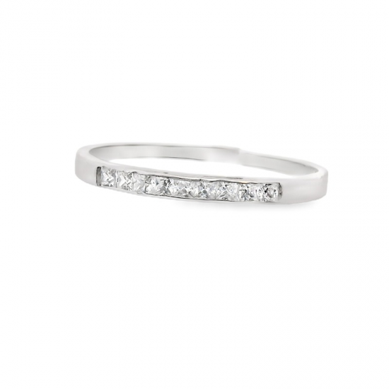 ANEL OURO BRANCO 19K