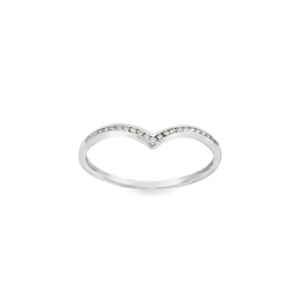 ANEL OURO BRANCO 19K