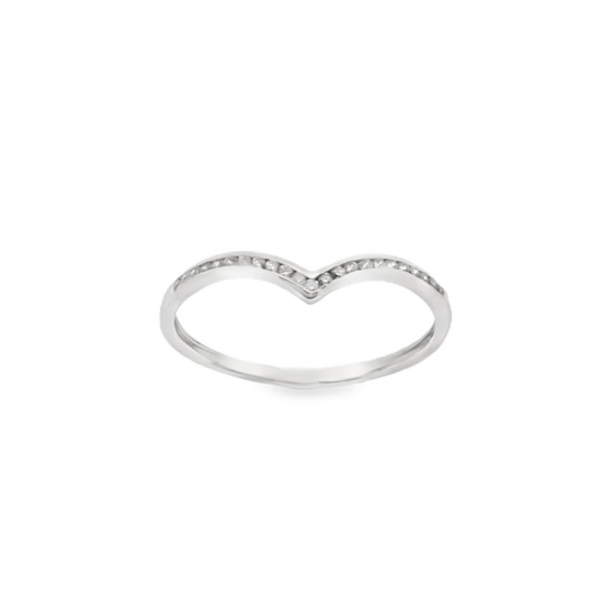 ANEL OURO BRANCO 19K