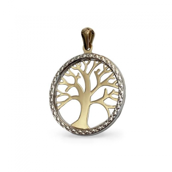 MEDALHA BICOLOR OURO 19K