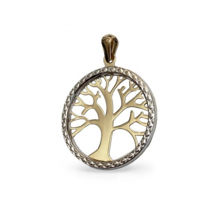 MEDALHA BICOLOR OURO 19K