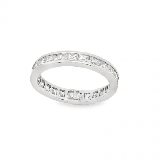 ALIANÇA PRATA RODEADA