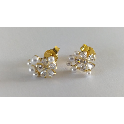 BRINCOS PRATA DOURADA