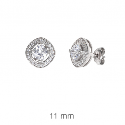 Brincos Prata Rodeada Brincos Prata Rodeada