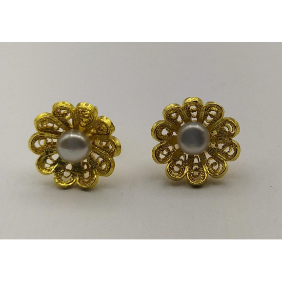 BRINCOS FILIGRANA PRATA DOURADA