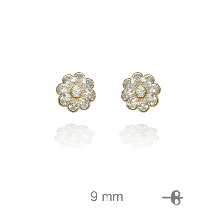 BRINCOS PRATA DOURADA