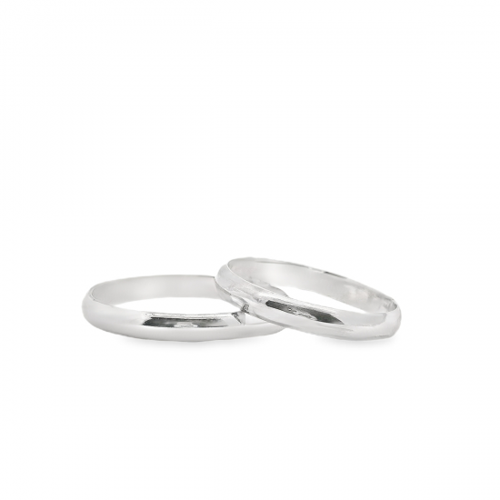 ALIANÇA PRATA BRUNIDA