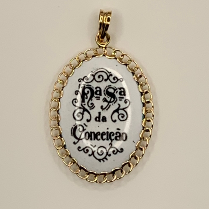 MEDALHA OURO AMARELO 19K