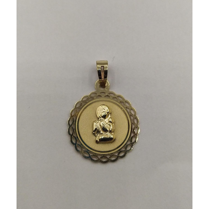 MEDALHA OURO AMARELO 9K