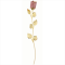 FLOR ROSA COR-DE-ROSA PRATA BILAMINADA