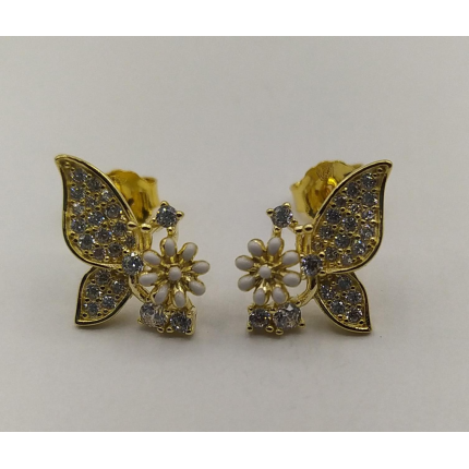 BRINCOS PRATA DOURADA