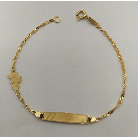 PULSEIRA OURO AMARELO 9K CRIANÇA