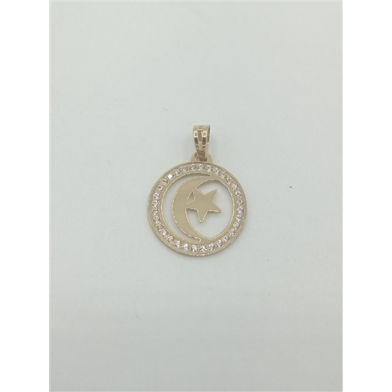 MEDALHA OURO AMARELO 19K