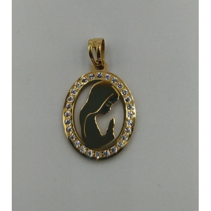 MEDALHA OURO AMARELO 19K