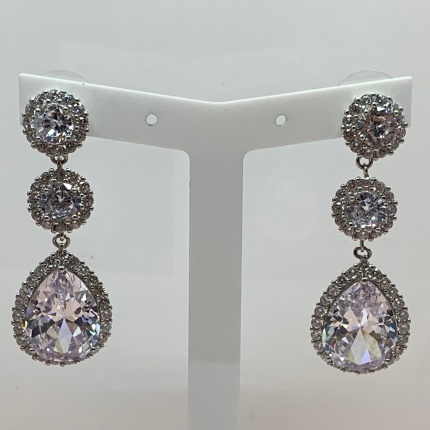 BRINCOS PRATA RODEADA