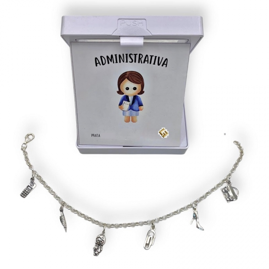 Pulseira Prata Rodeada ''administrativa''