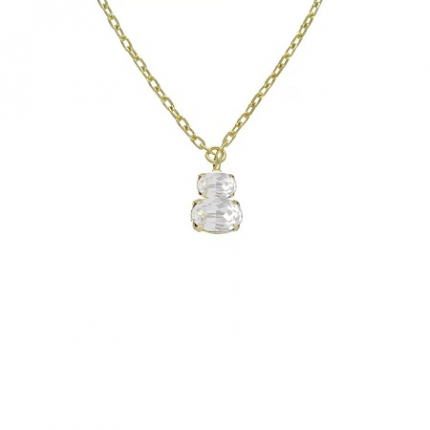 COLAR PRATA DOURADA VICTORIA CRUZ GEMMA