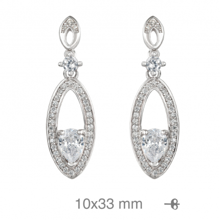 BRINCOS PRATA RODEADA BRINCOS PRATA RODEADA