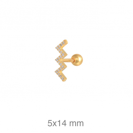 PIERCING PRATA DOURADA