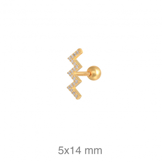 PIERCING PRATA DOURADA