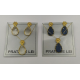 CONJUNTO COLAR E BRINCOS PRATA DOURADA